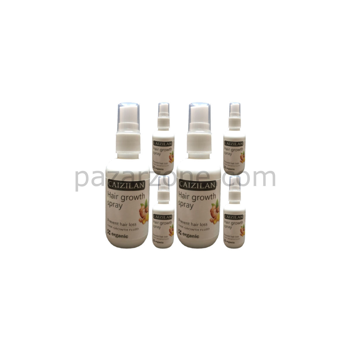 Hair Growth Spray 6 Adet Zencefil Özlü Saç Boyutu İçin Sprey 50 ml