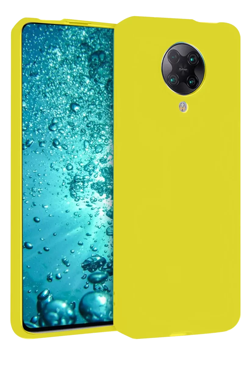 Newface Xiaomi Redmi K30 Pro Kılıf Nano içi Kadife Silikon - Sarı