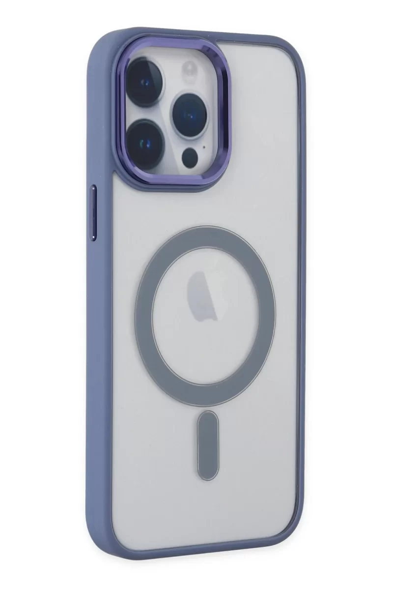 Newface Apple iPhone 14 Pro Kılıf Room Magneticsafe Silikon - Sierra Blue