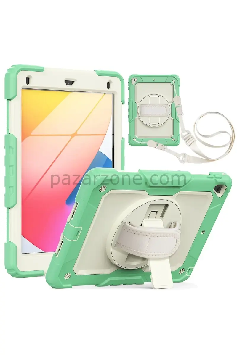 Newface Apple iPad 5 Air 9.7 Kılıf Strap New Tablet Kapak - Yeşil