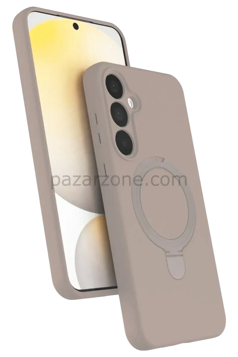 Newface Samsung Galaxy A25 5G Regal Magsafe Standlı Kapak - Çöl Titanyum