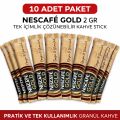 Kahve Gold 2 Gr 10 Adet Tek İçimlik Stick Çözünebilir Granül Kahve Paket