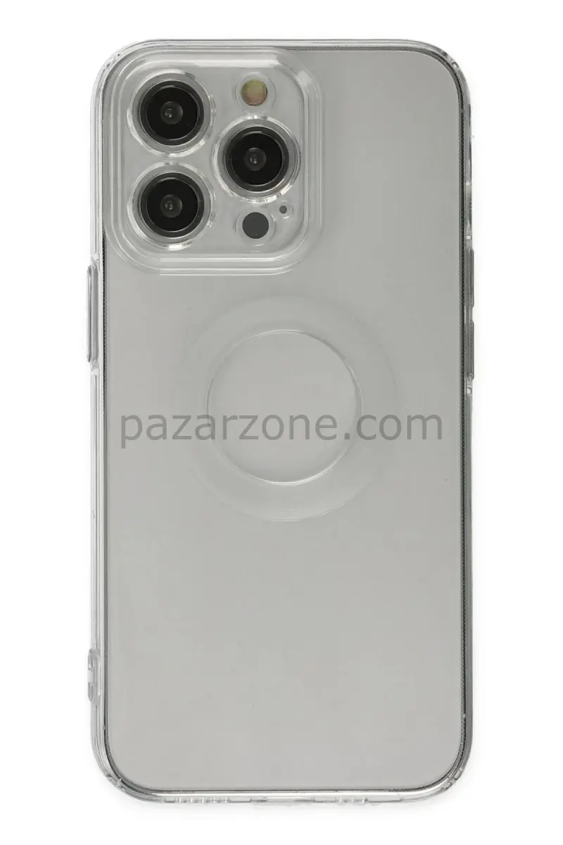 Newface Apple iPhone 14 Pro Kılıf Santa Lens Silikon - Şeffaf