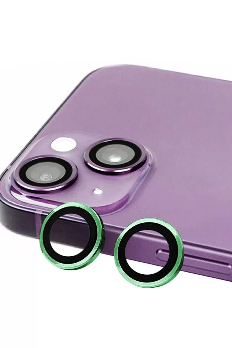 Newface Apple iPhone 15 Raze Metal Kamera Lens - Yeşil