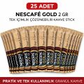 Kahve Gold 2 Gr 25 Adet Tek İçimlik Stick Çözünebilir Granül Kahve Paket