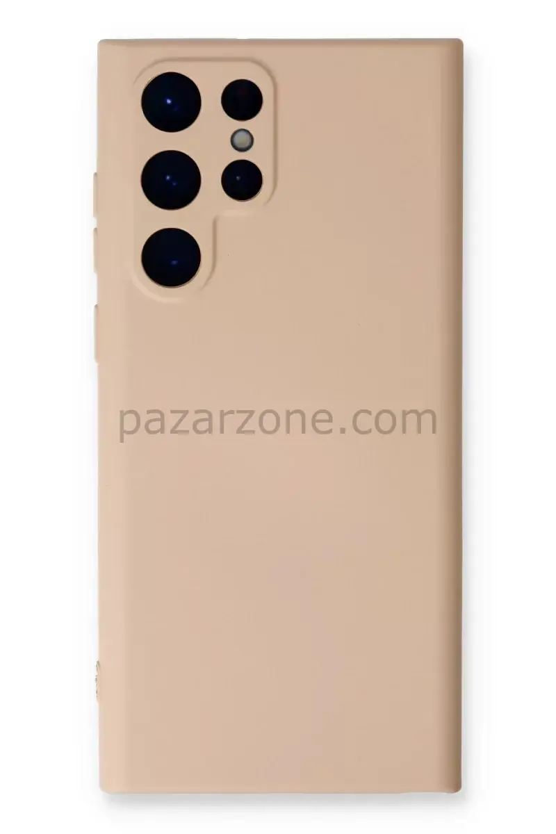 Newface Samsung Galaxy S24 Ultra Kılıf Nano içi Kadife Silikon - Pudra