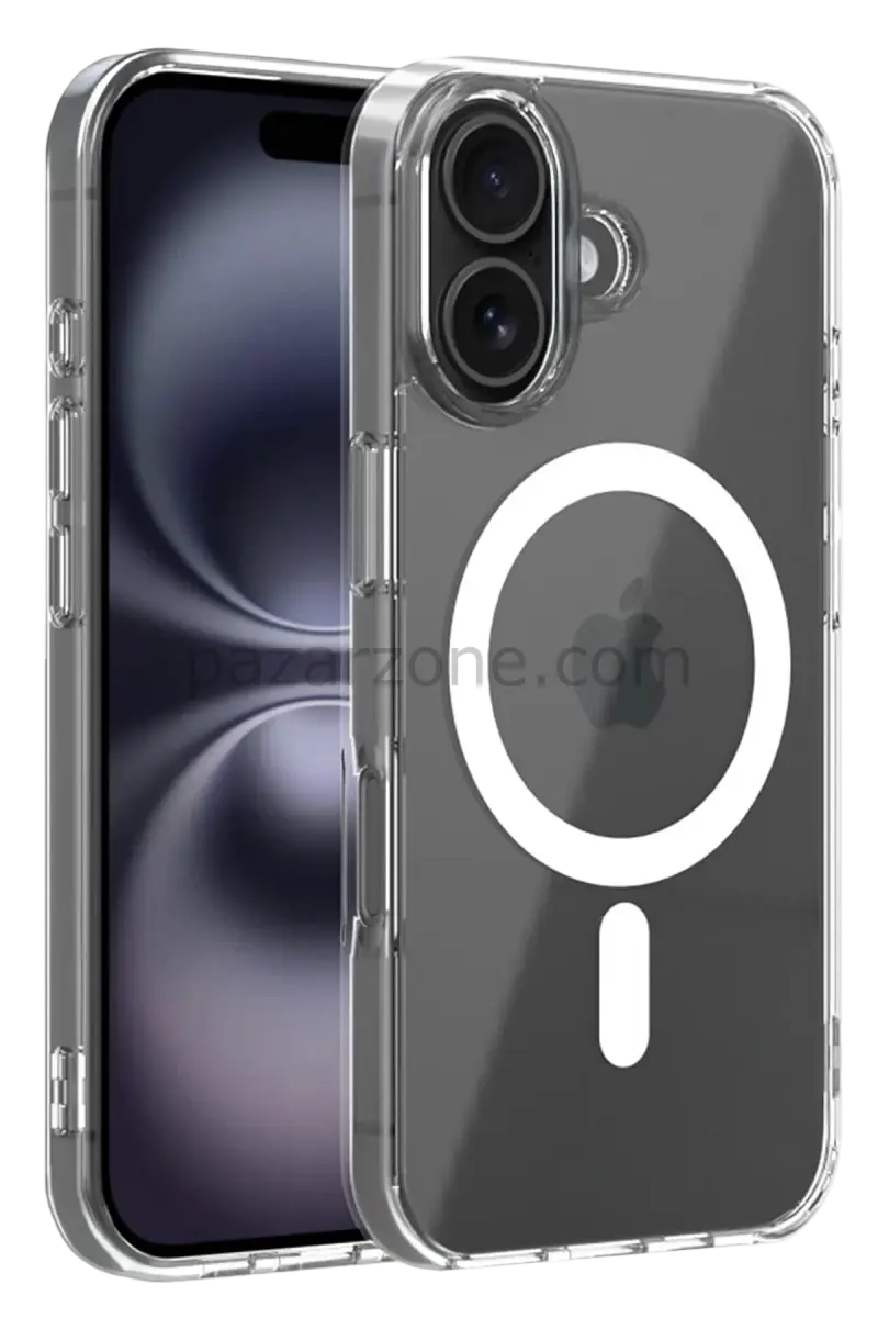Newface Apple iPhone 17 Combo Sert Şeffaf Magsafe Kapak - Şeffaf
