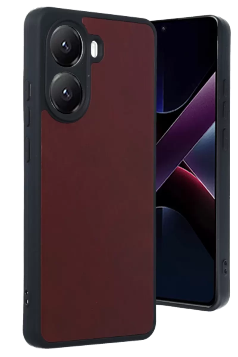 Newface Xiaomi Poco X7 Pro Kılıf Aras Deri Kapak - Bordo
