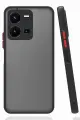 Newface Vivo Y22S Kılıf Montreal Silikon Kapak - Siyah