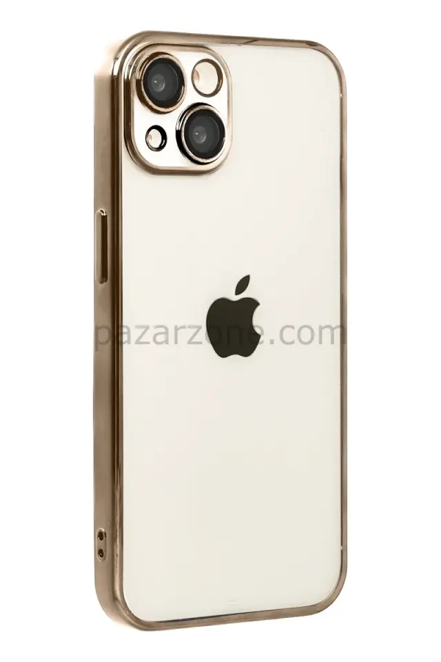 Newface Apple iPhone 15 Razer Lensli Silikon - Çöl Titanyum