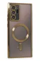 Newface Samsung Galaxy Note 20 Ultra Kılıf Kross Magneticsafe Kapak - Gold