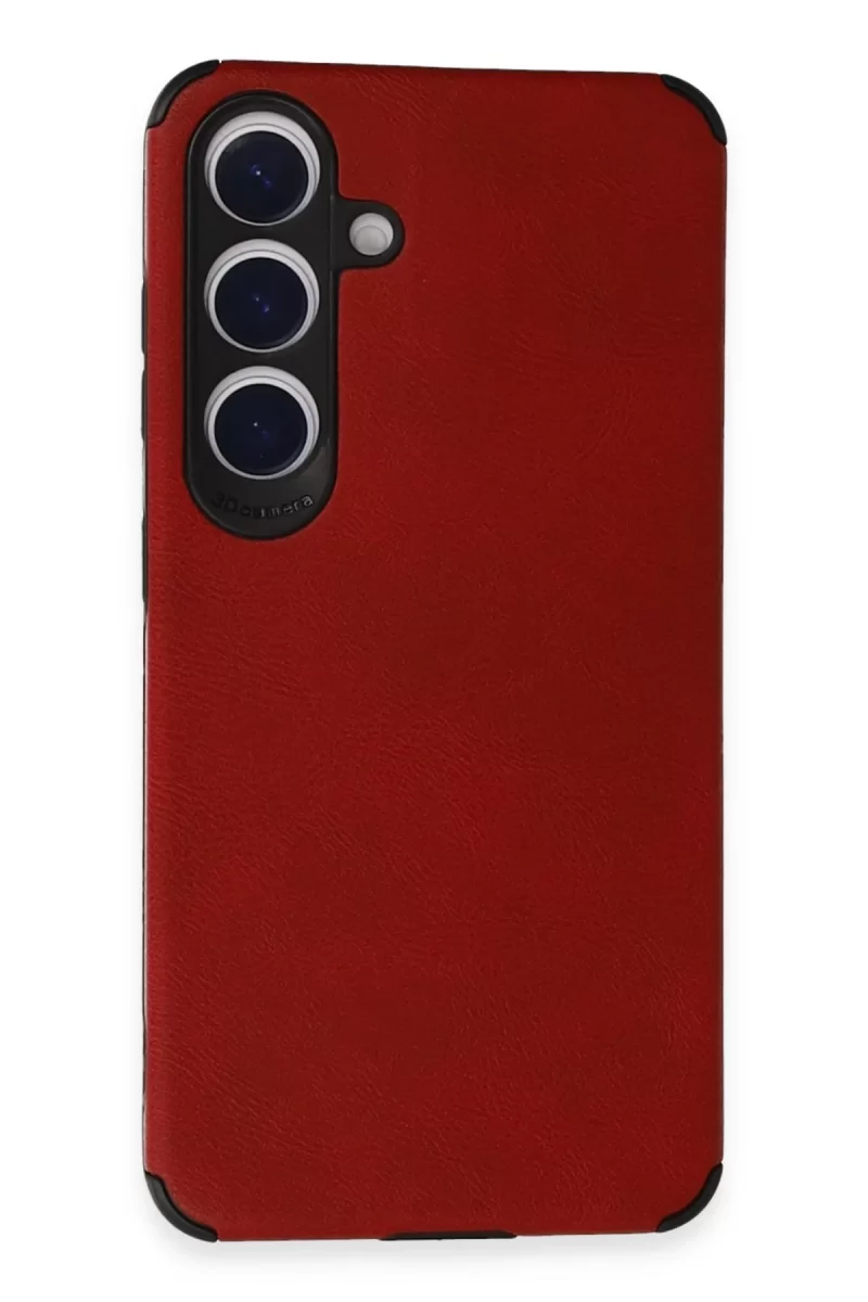 Newface Samsung Galaxy S24 Kılıf Loop Deri Silikon - Kırmızı
