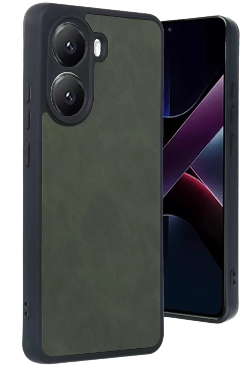Newface Xiaomi Poco X7 Pro Kılıf Aras Deri Kapak - Koyu Yeşil