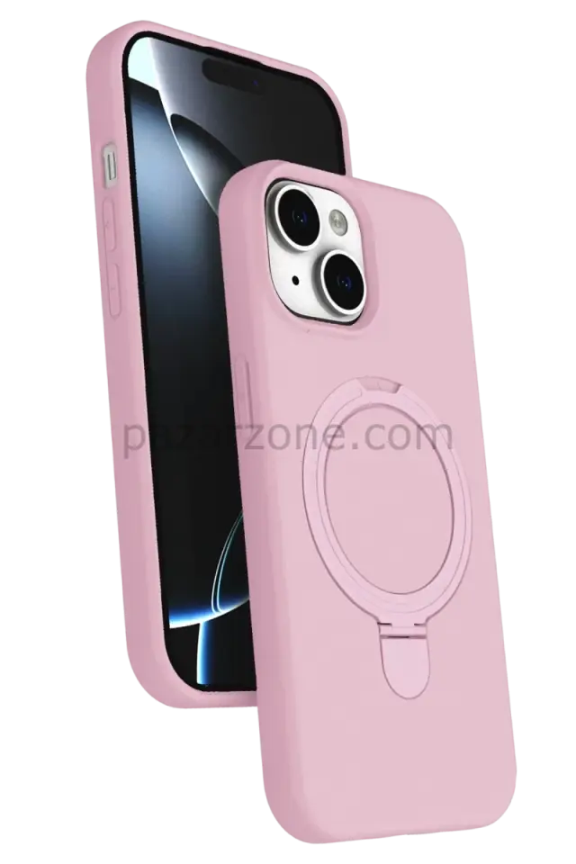 Newface Apple iPhone 15 Regal Magsafe Standlı Kapak - Açık Pembe