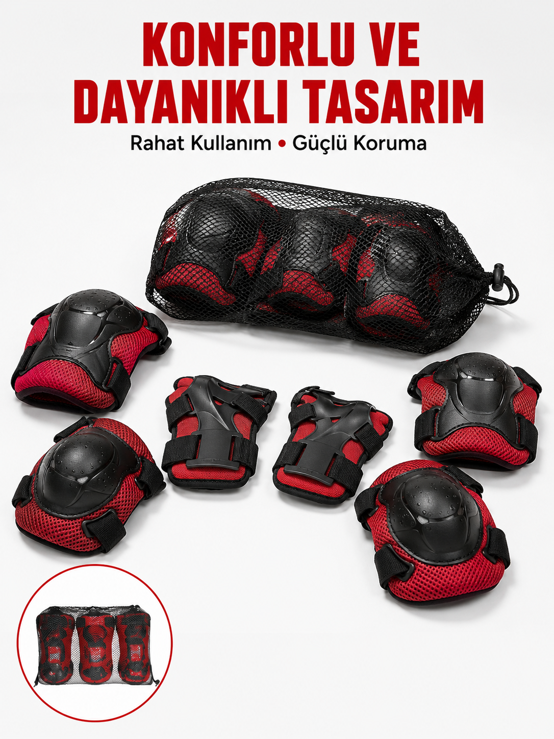 Kaykay Paten Scooter Bisiklet Koruyucu Ekipman Seti Darbe Emici Koruma