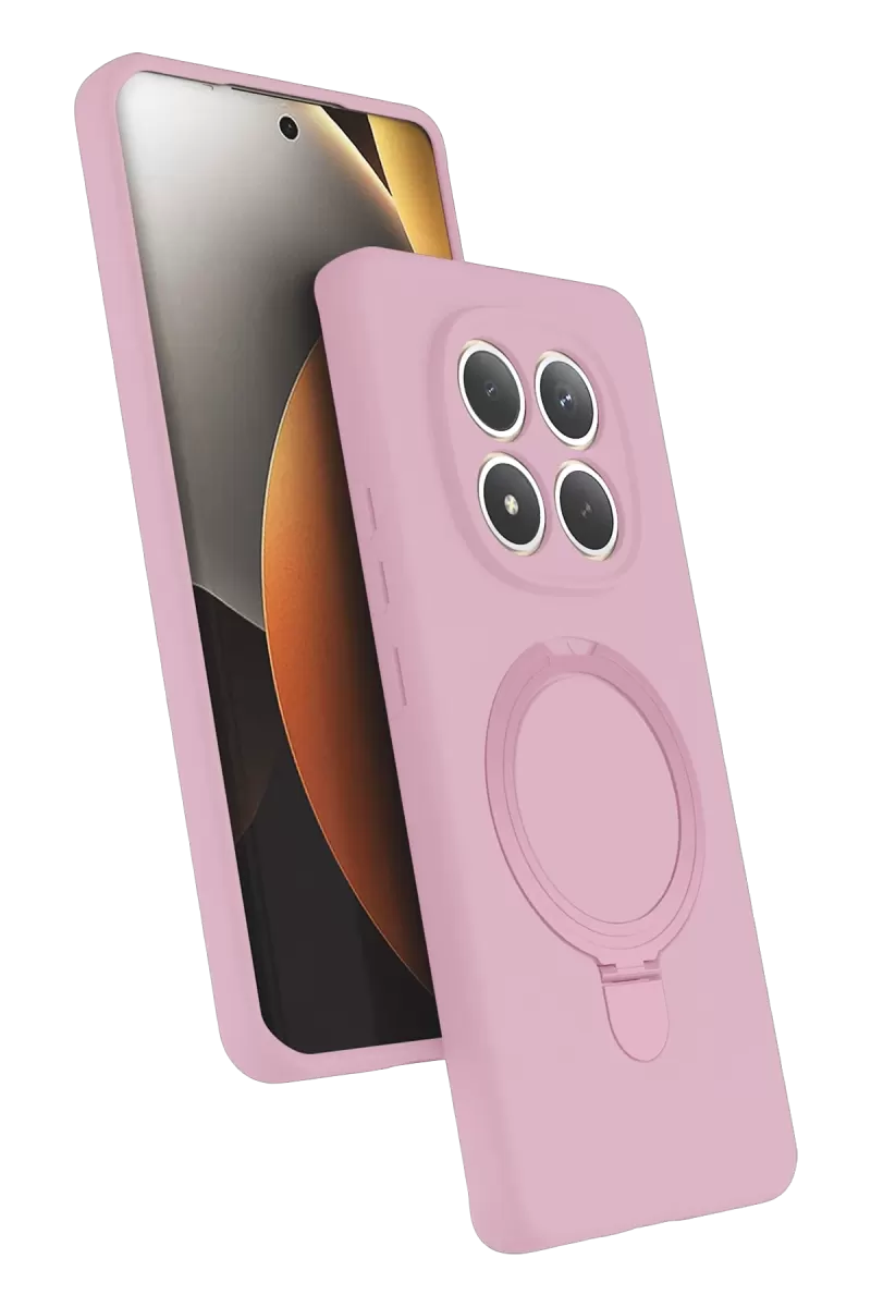 Newface Xiaomi Redmi Note 15 4G Regal Magsafe Standlı Kapak - Açık Pembe