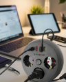 Çoklu Priz Akım Koruma 3 Soket 3 USB Type C Hızlı Şarj 2m Uzatma Kablosu
