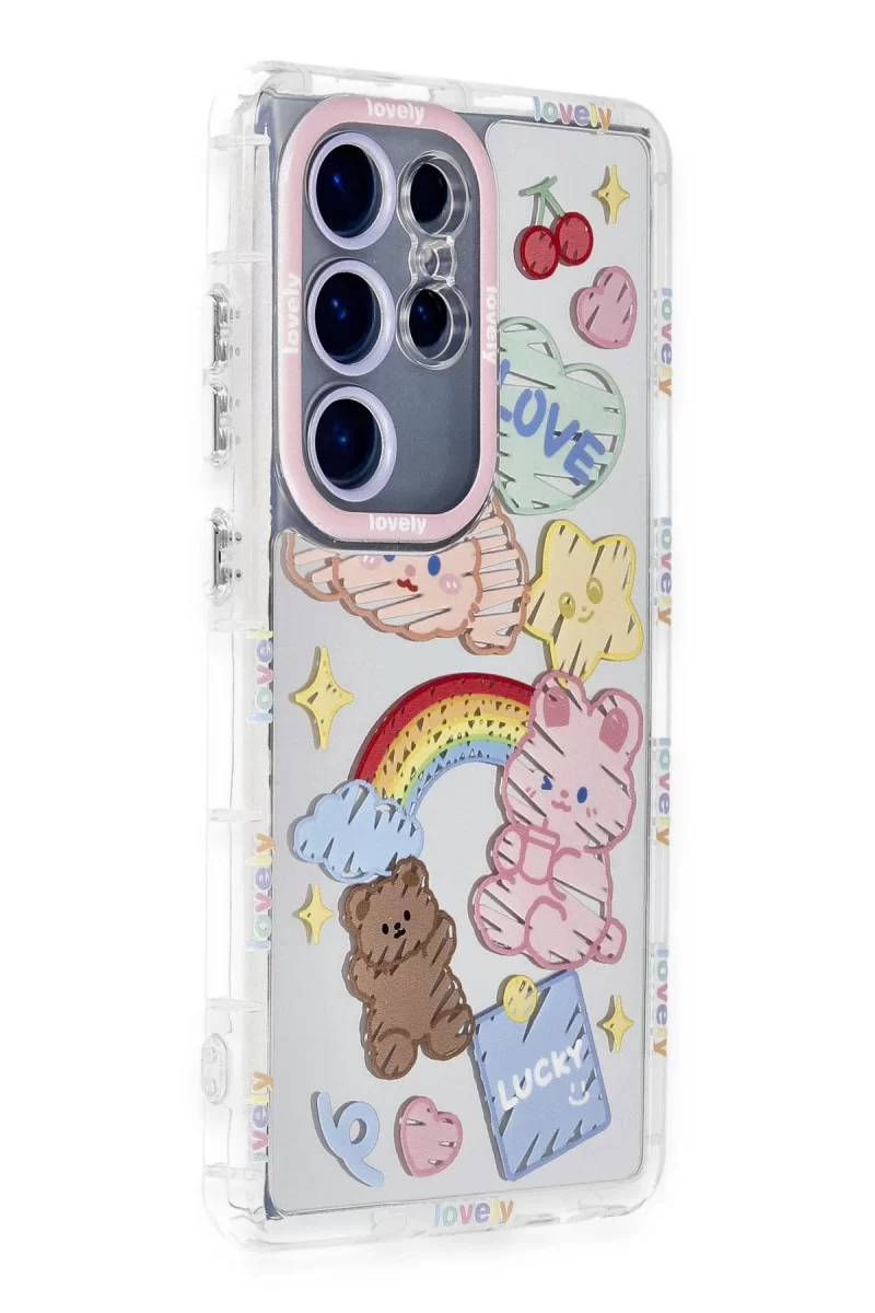 Newface Samsung Galaxy S24 Ultra Kılıf Reflexion Desenli Kapak - Desen 4