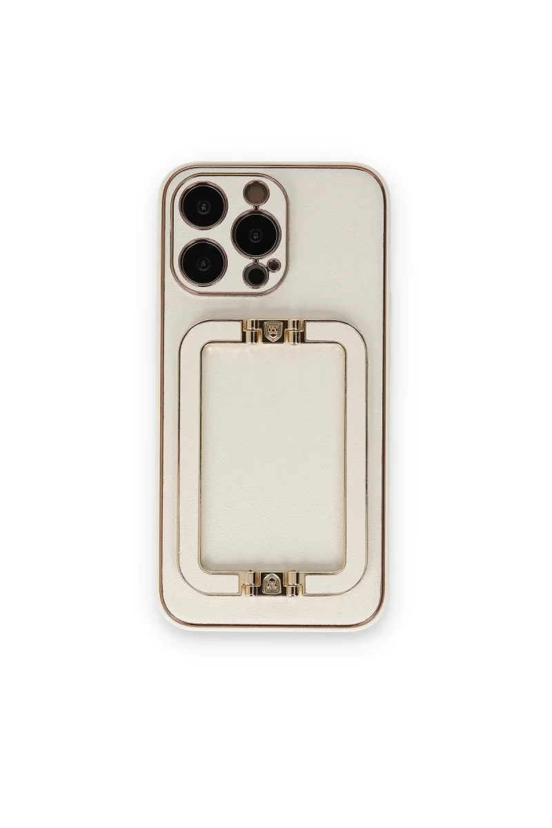 Newface Apple iPhone 14 Pro Max Kılıf Coco Elit Kapak - Beyaz