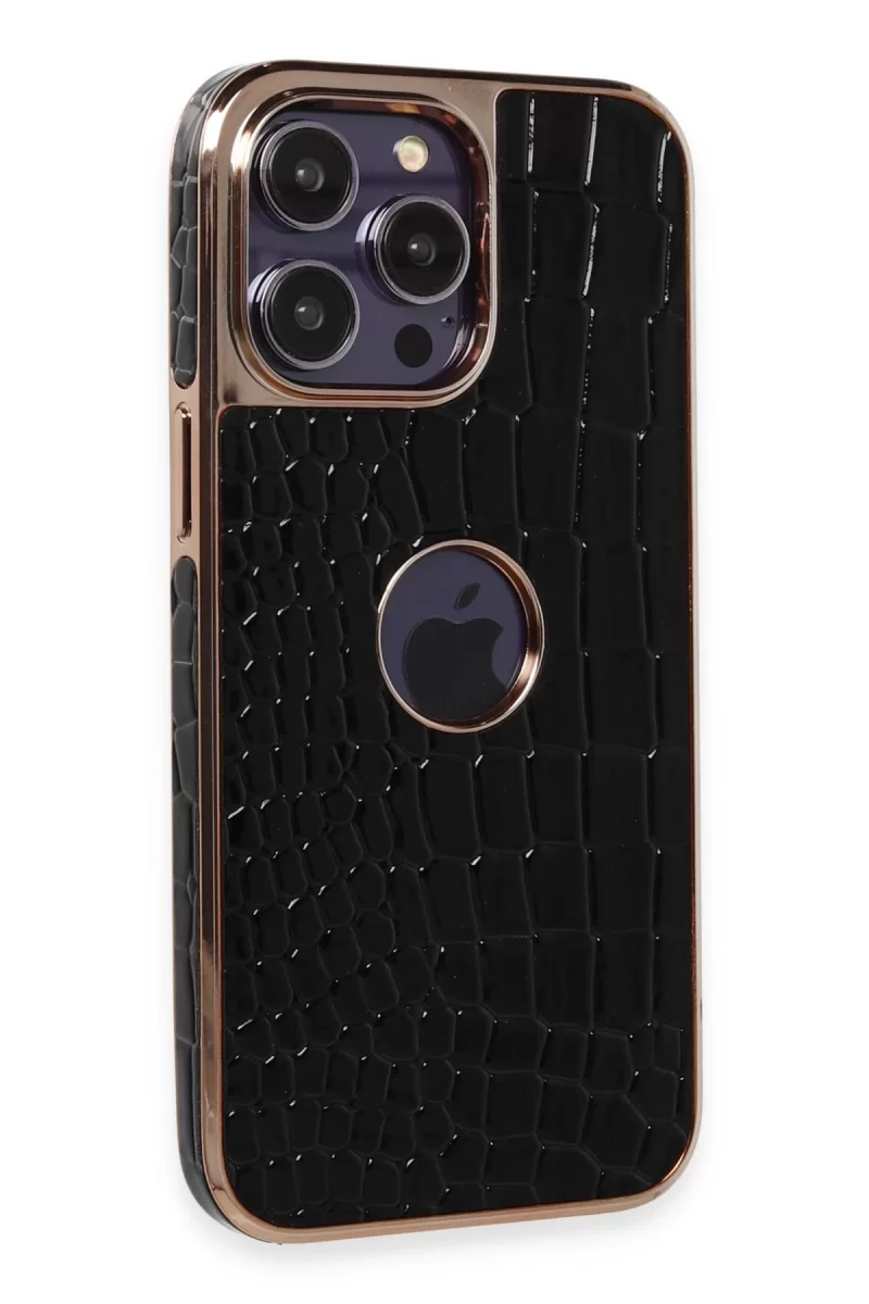 Newface Apple iPhone 14 Pro Kılıf Snake Kapak - Siyah