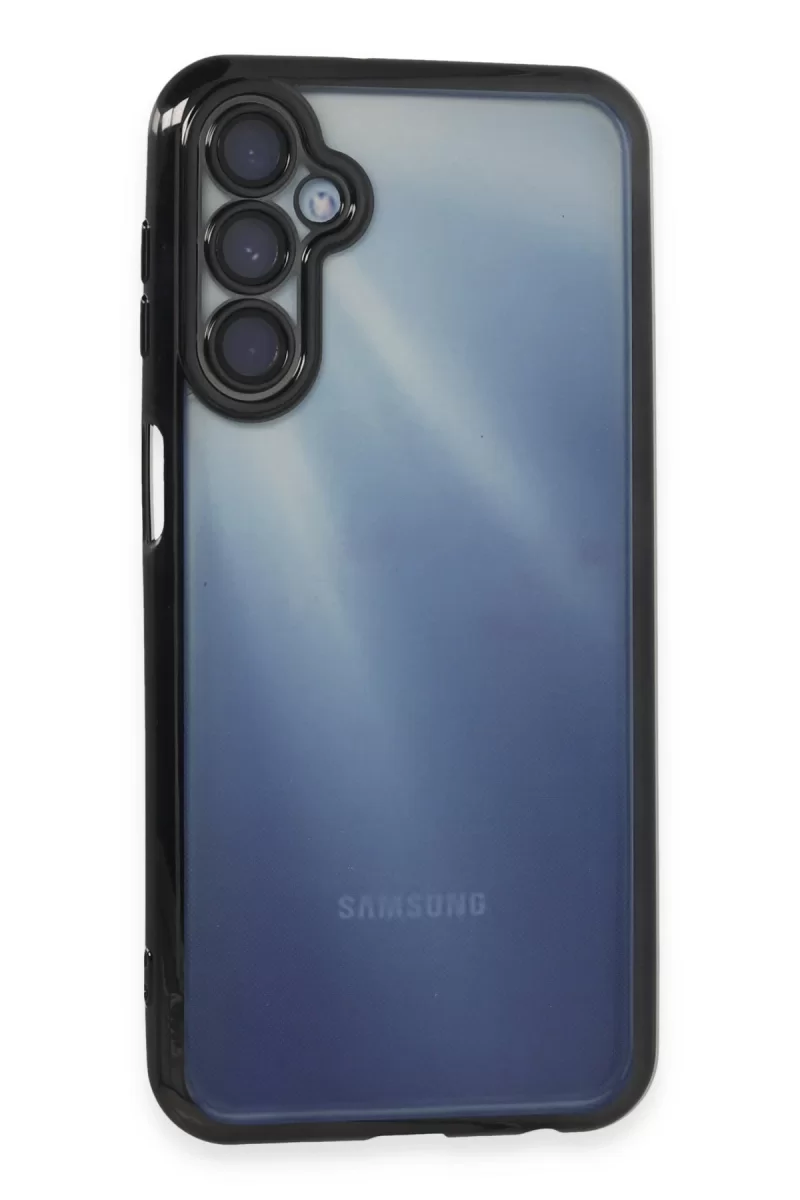 Newface Samsung Galaxy A25 5G Kılıf Razer Lensli Silikon - Siyah