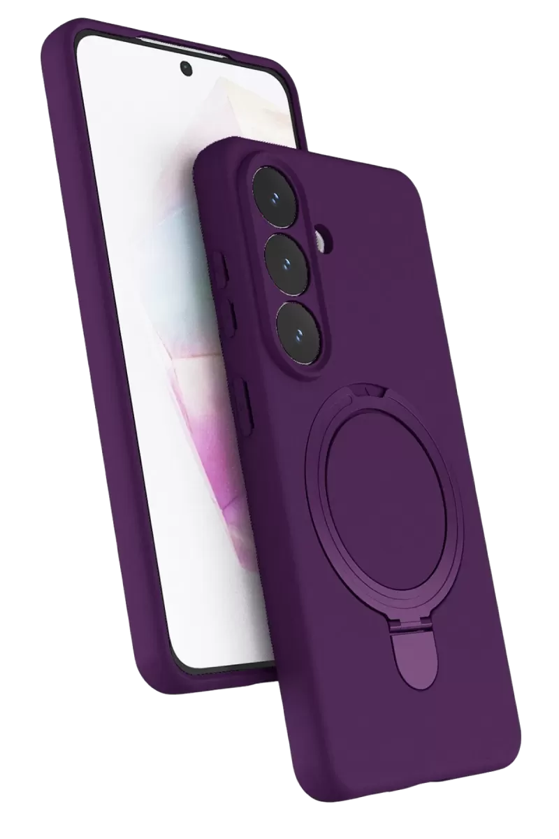 Newface Samsung Galaxy S26 Plus Regal Magsafe Standlı Kapak - Derin Mor