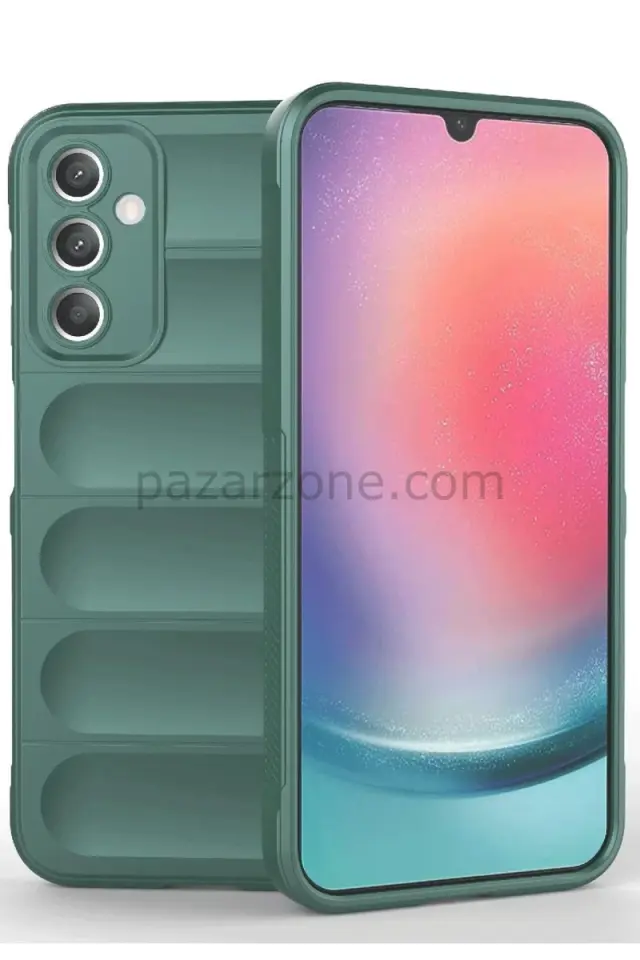 Newface Samsung A36 Kılıf Optimum Silikon - Koyu Yeşil
