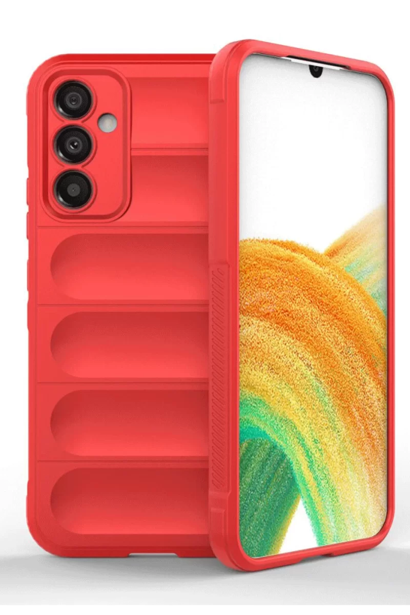 Newface Samsung A36 Kılıf Optimum Silikon - Kırmızı