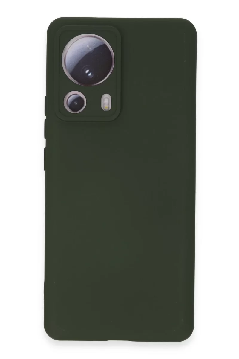 Newface Xiaomi Mi 13 Lite Kılıf Nano içi Kadife Silikon - Koyu Yeşil