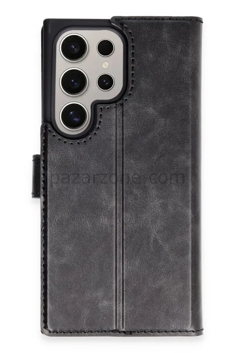Newface Samsung Galaxy S24 Ultra Kılıf Trend S Plus Kapaklı Kılıf - Siyah