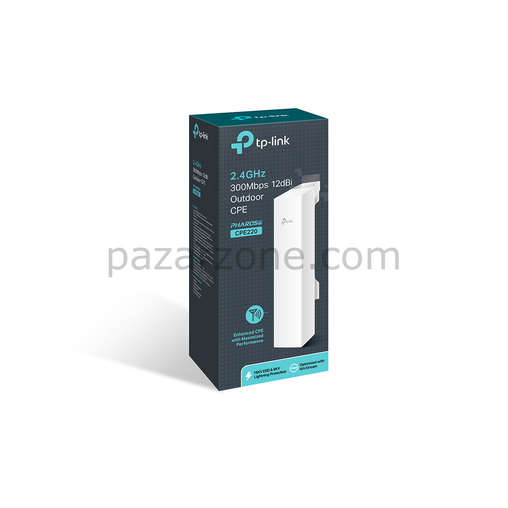 TP-LINK CPE220, 300Mbps, 2.4Ghz WiFi, 12dbi Anten, 13Km Menzil, Noktadan Noktaya, Dış Mekan, Access Point CPE