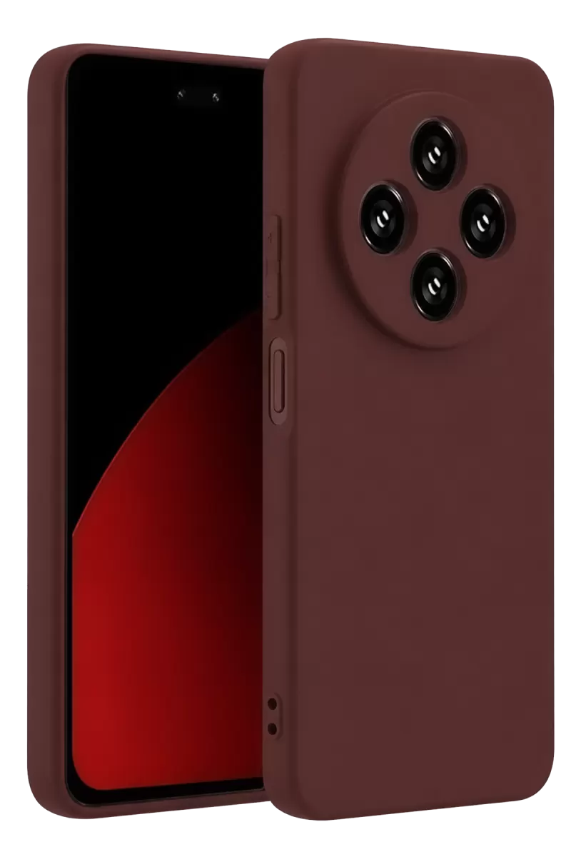 Newface Xiaomi Redmi 14C Kılıf First Silikon - Bordo