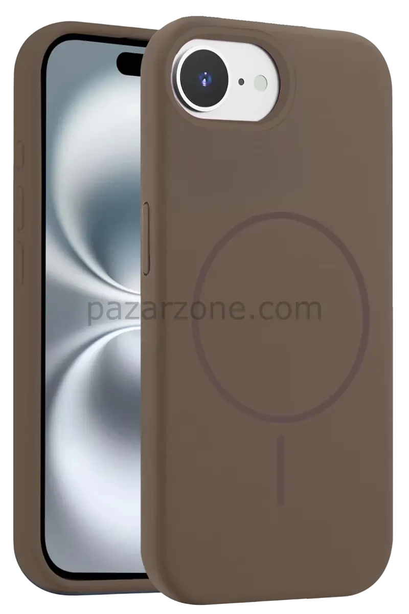 Joko Apple iPhone 16E Kılıf Jully Magsafe Kapak - Kahverengi