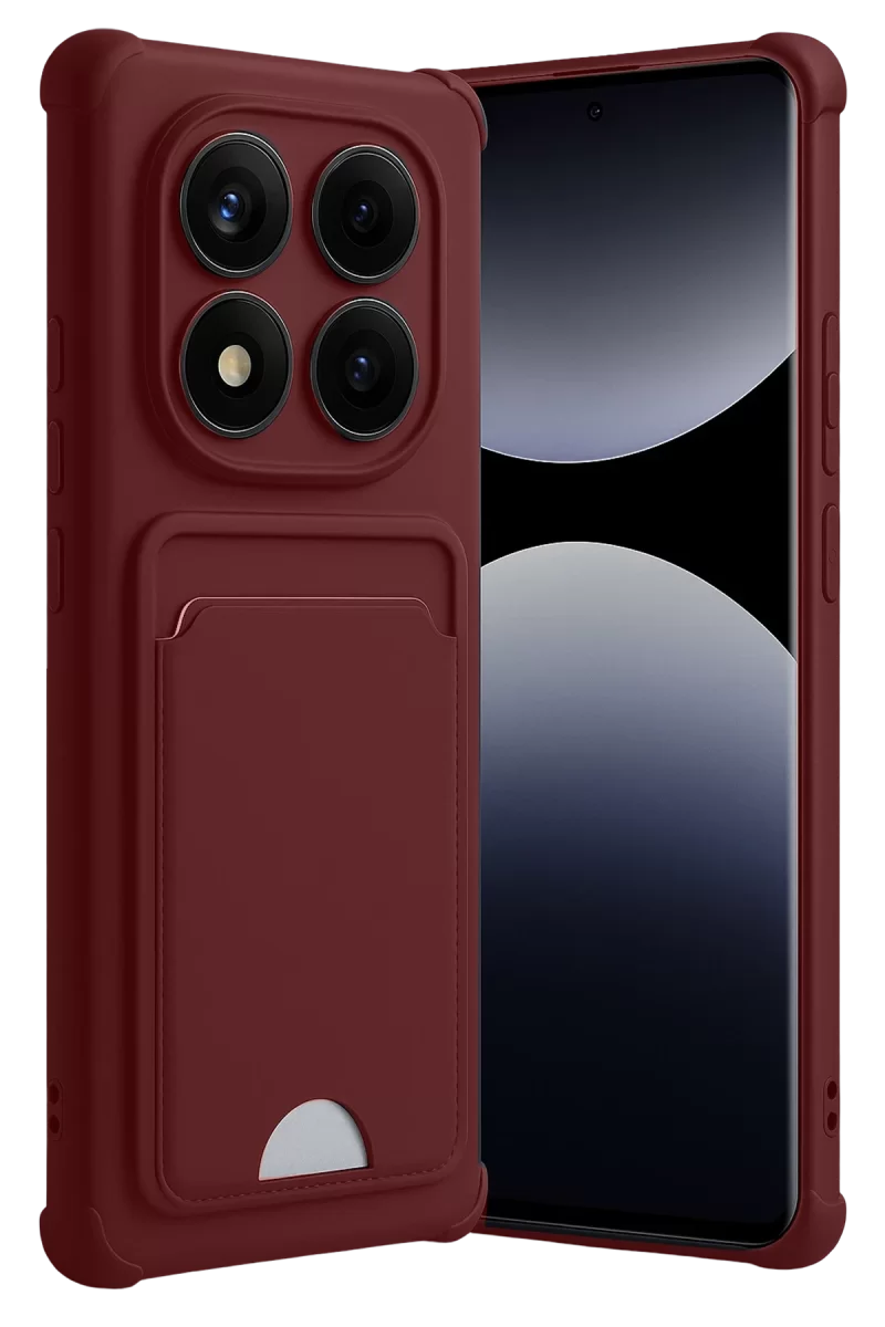 Newface Xiaomi Redmi Note 14 Pro 4G Kelvin Kartvizitli Silikon - Bordo