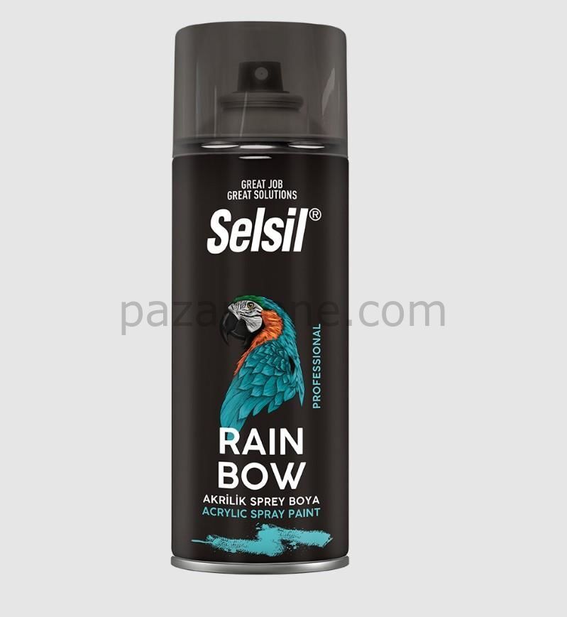 Selsil Rainbow Akrilik Sprey Boya 9005 Mat Siyah