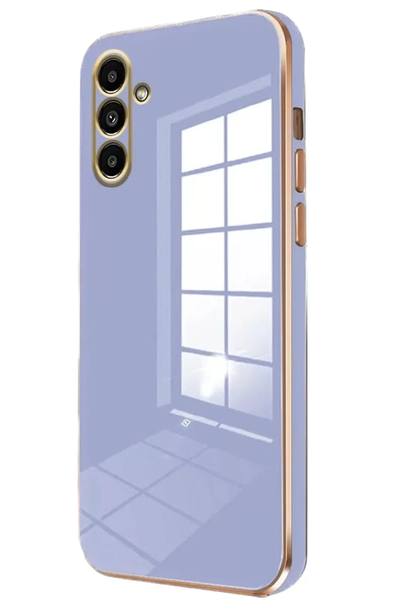 Newface Samsung Galaxy A55 5G Kılıf Volet Silikon - Mavi