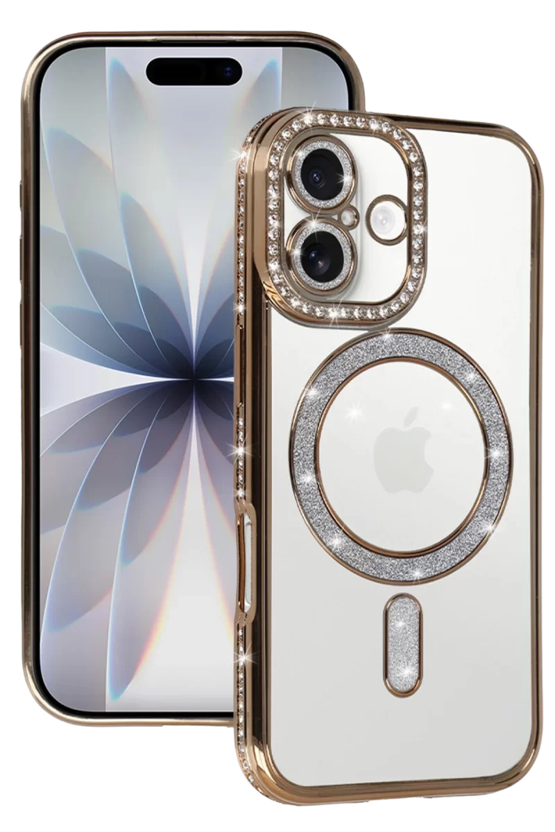 Newface Apple iPhone 17 Joke Simli Magneticsafe Kılıf - Gold