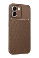 Newface Oppo Oppo A6T 5G Auto Focus Karbon Kapak - Kahverengi