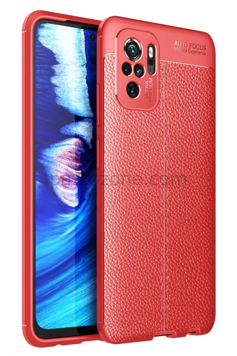 Newface Xiaomi Redmi Note 10 Kılıf Auto Focus Kapak - Kırmızı