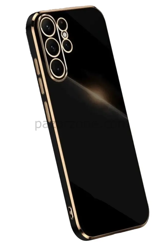Newface Samsung Galaxy S24 Ultra Kılıf Volet Silikon - Siyah