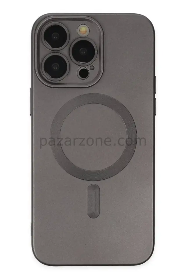 Newface Apple iPhone 13 Pro Kılıf Moshi Lens Magneticsafe Silikon - Füme