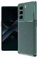 Newface İnfinix Hot 50 4G Kılıf Auto Focus Karbon Kapak - Koyu Yeşil