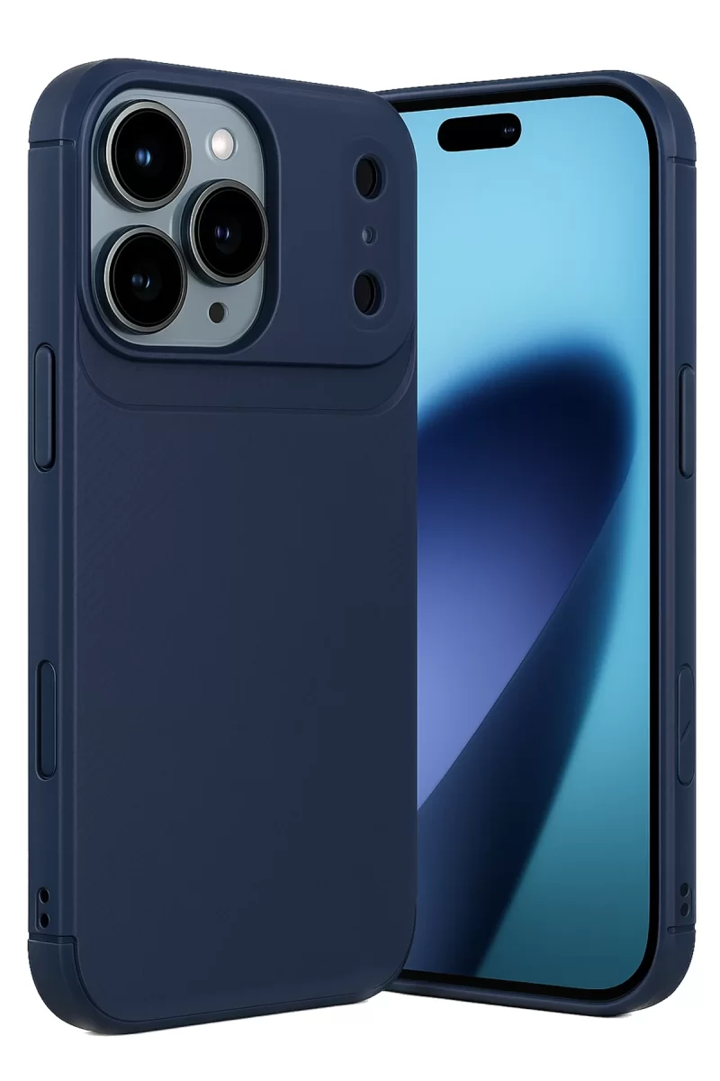 Newface Apple iPhone 17 Pro Auto Focus Karbon Kapak - Lacivert