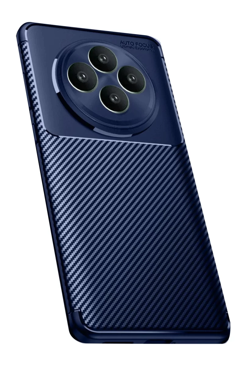 Newface Oppo Reno 11 FS Kılıf Auto Focus Karbon Kapak - Lacivert