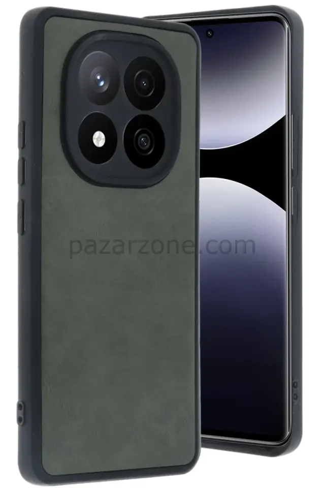 Newface Xiaomi Redmi Note 14 Pro 4G Kılıf Aras Deri Kapak - Koyu Yeşil