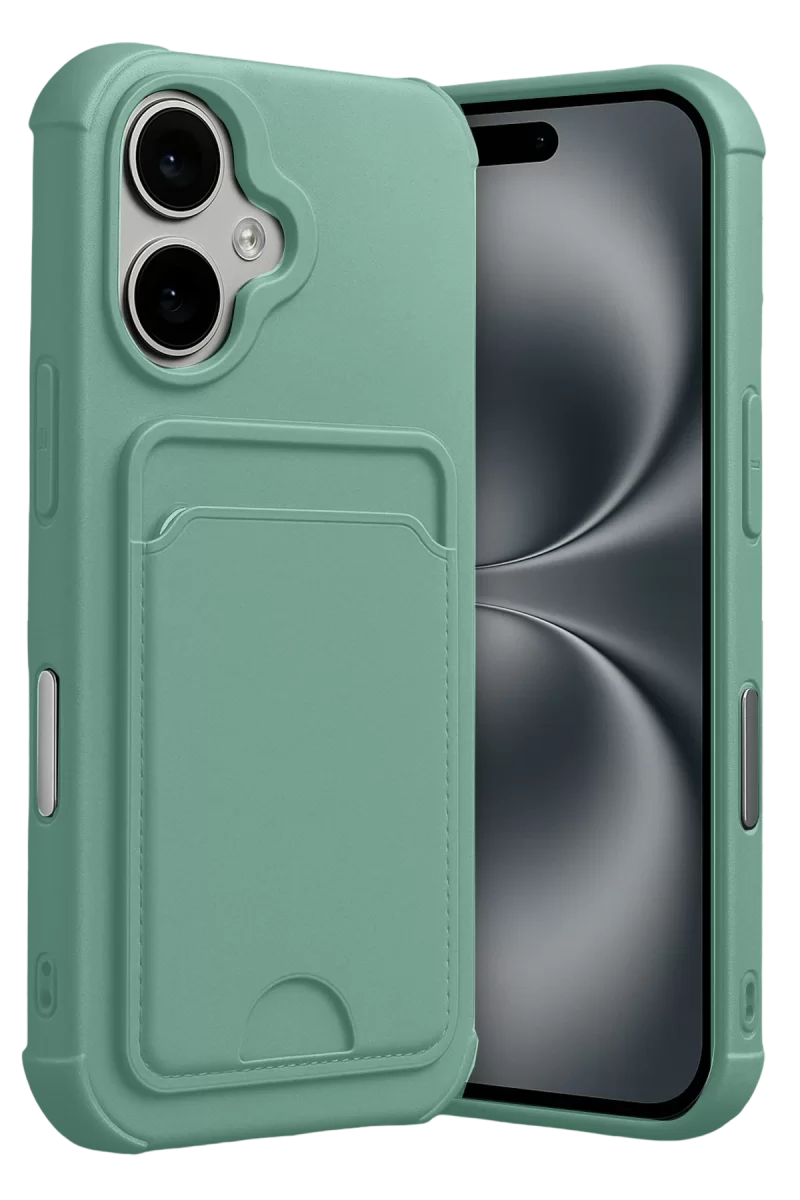 Newface Apple iPhone 17 Kelvin Kartvizitli Silikon - Açık Yeşil