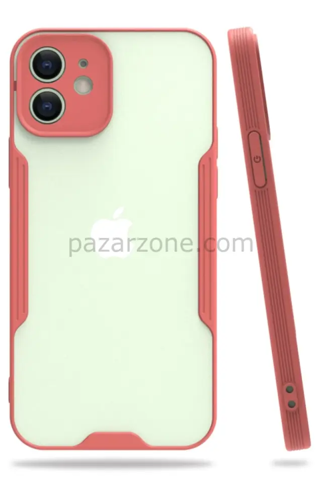 Newface Apple iPhone 12 Kılıf Platin Silikon - Pembe