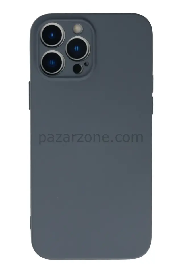 Newface Apple iPhone 13 Pro Kılıf Nano içi Kadife Silikon - Gri
