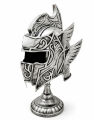 Fantastik Tasarımlı Miğfer Biblosu - Metal - 53x20 cm Dekoratif Obje
