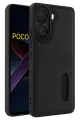 Newface Xiaomi Poco X7 Pro Kılıf Sara Kartvizitli Deri Kılıf - Siyah